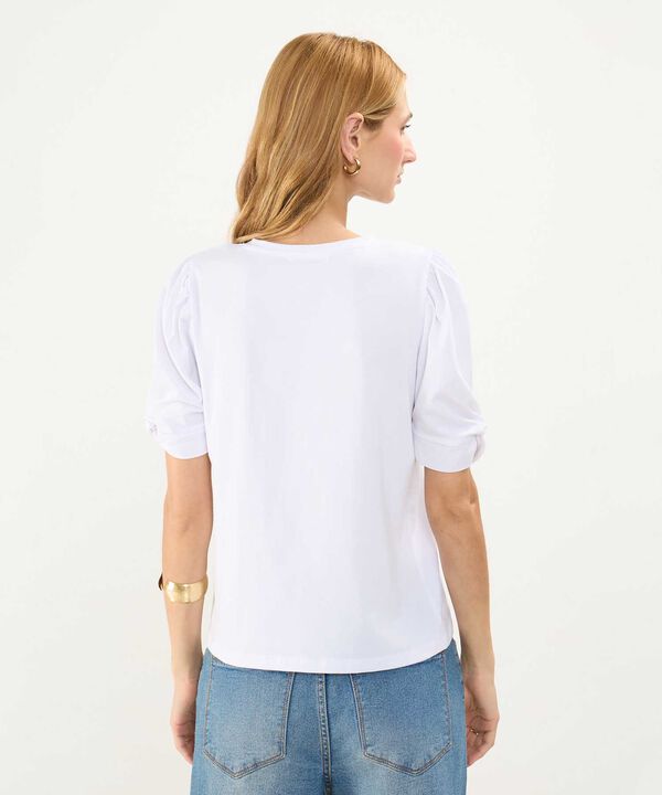 Camiseta Estampada con Ruche