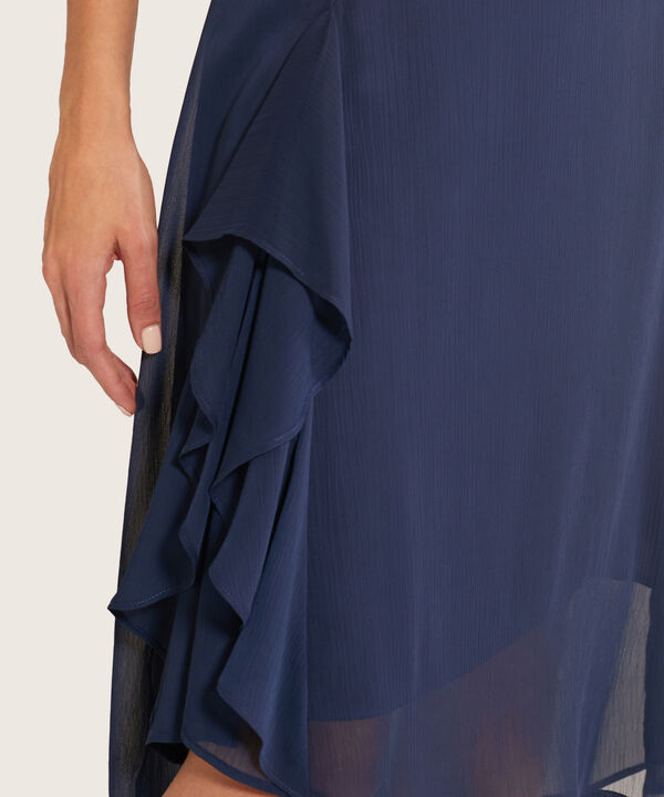 Falda Midi Con Volante image number null