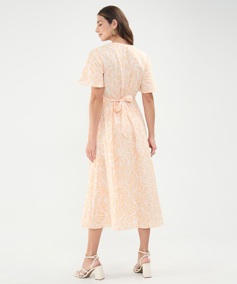 Vestido Estampado con Escote en V