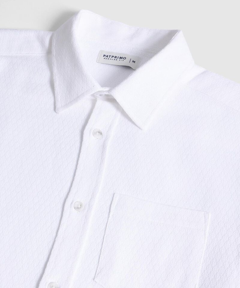 Casual De Manga Corta Con Textura Para Hombre