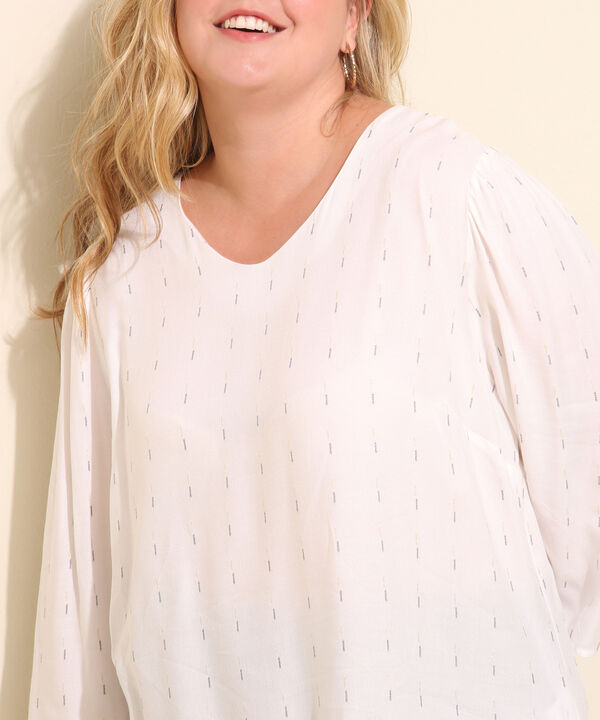 Blusa Manga 3/4 Tela De Lurex