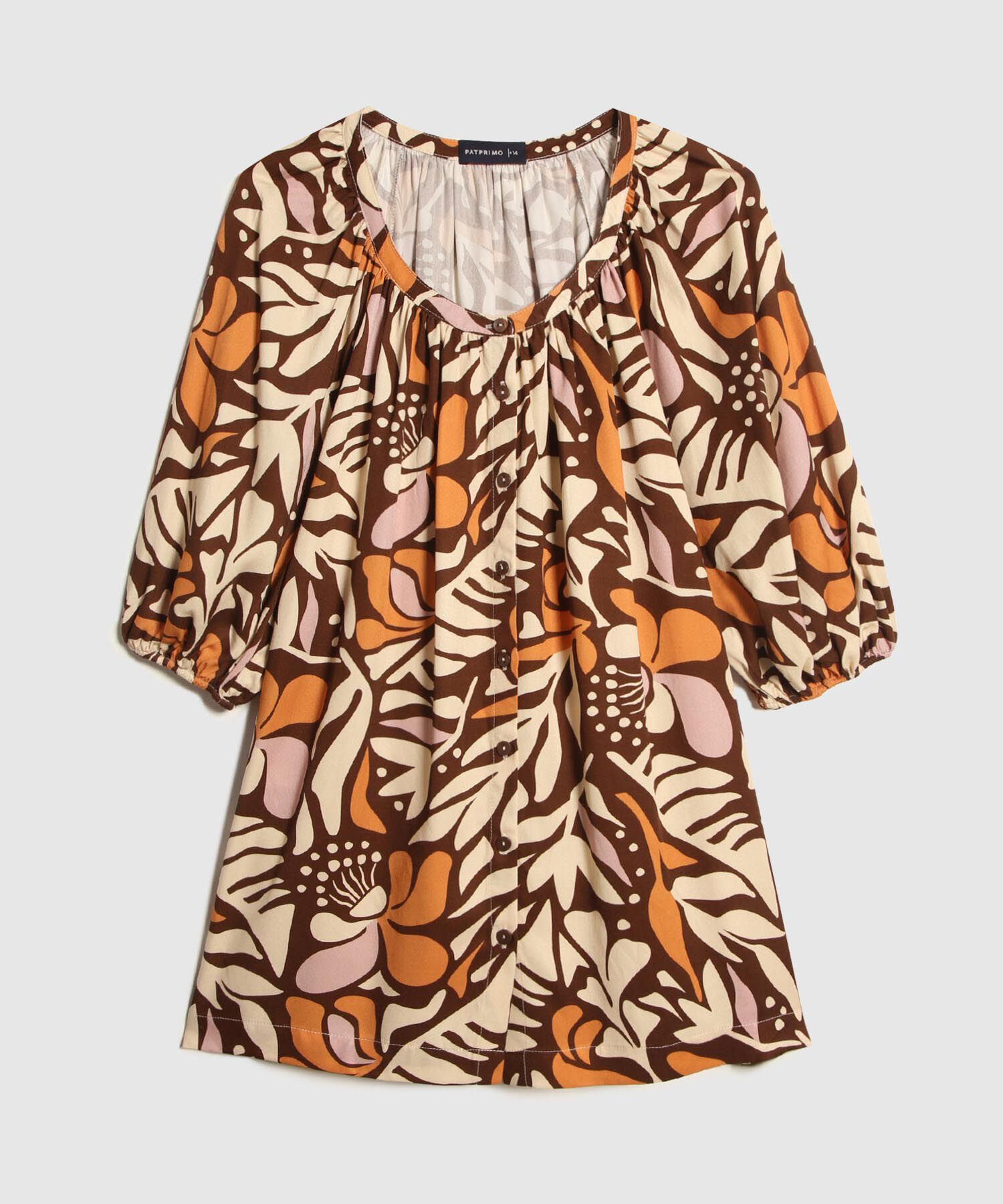 Blusa Estampada Escote en V