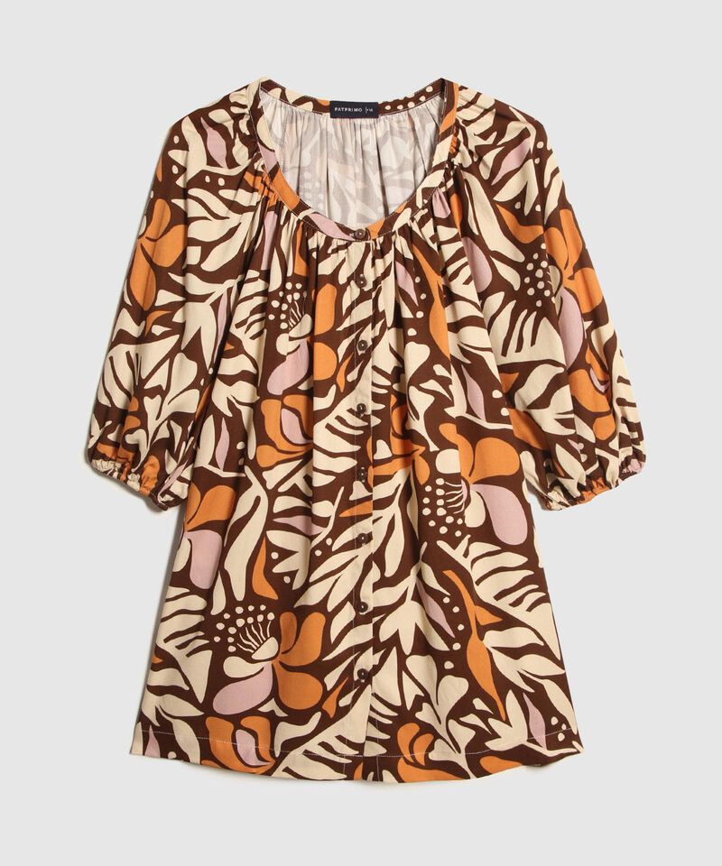 Blusa Estampada Escote en V