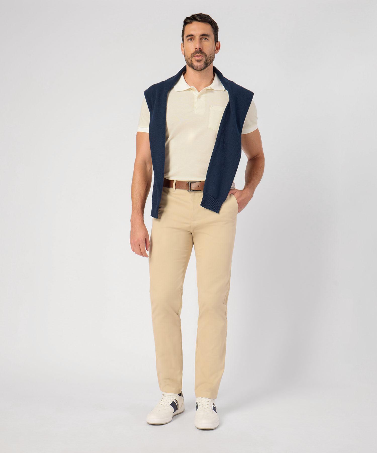 Polo Unicolor Con Bolsillo 