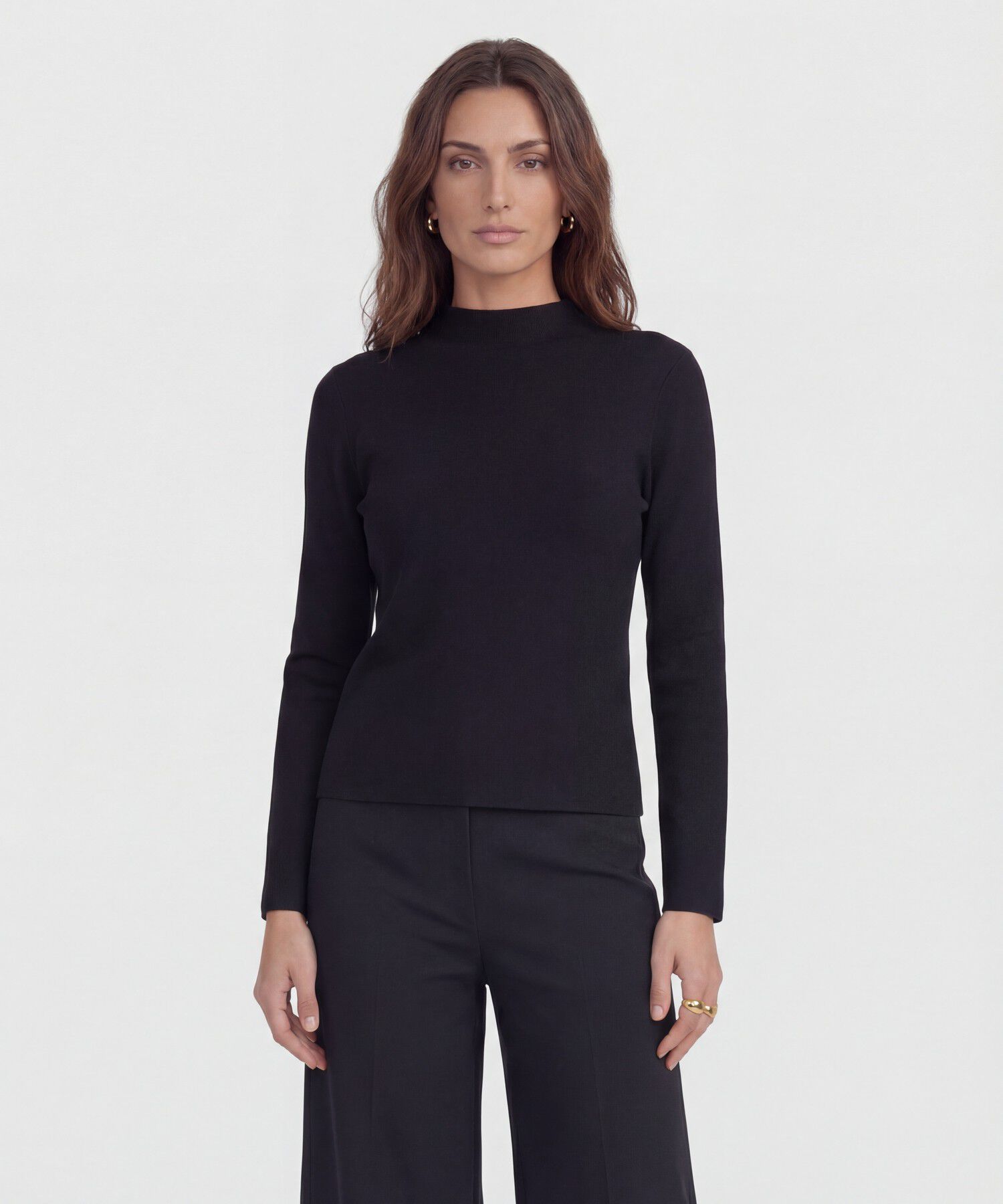 Saco Tejido Cuello Alto para Mujer