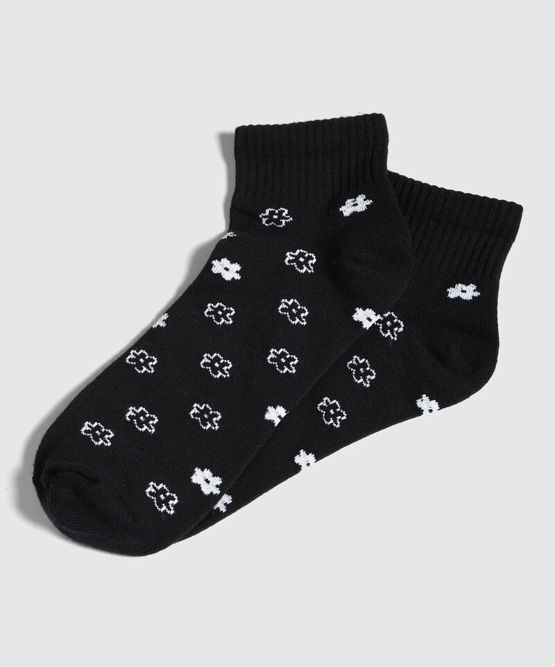 Medias Tobilleras con Flores