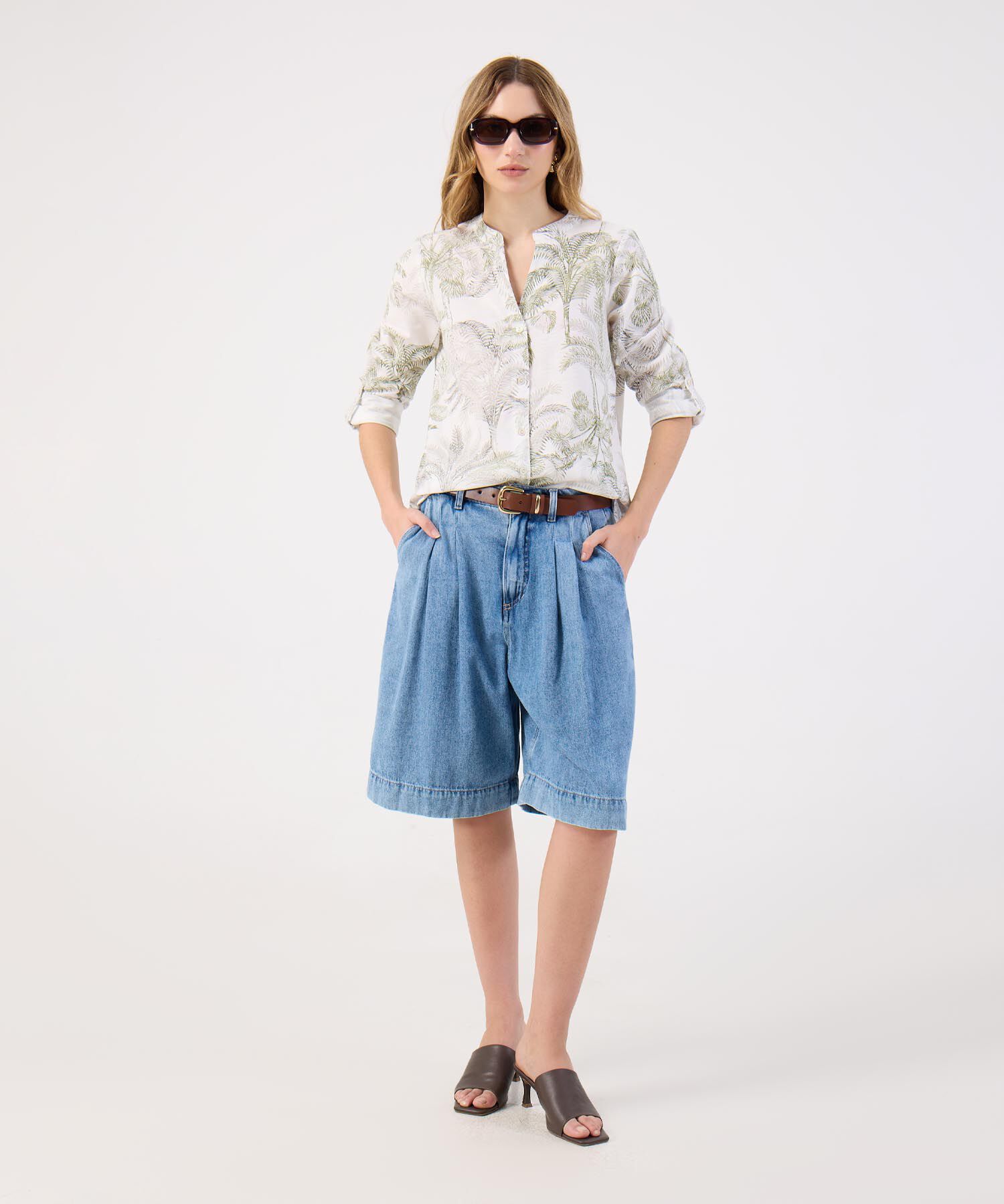 Blusa Para Mujer Estampada Cuello Nerú