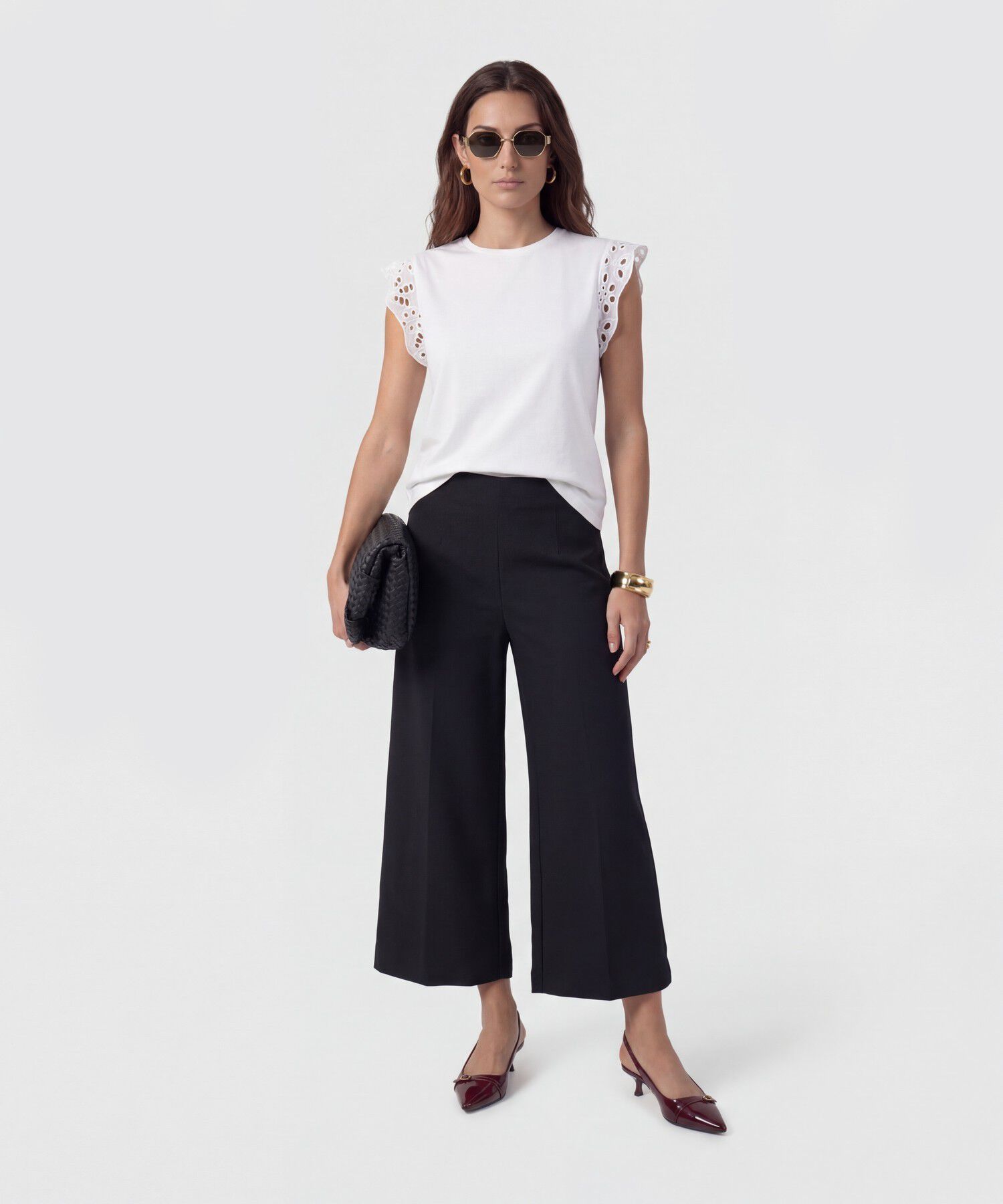 Camiseta Manga Sisa Con Ojalillo Para Mujer