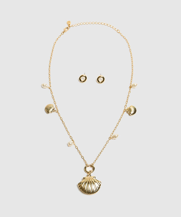 Set Collar Y Topos Mujer Con Perlas image number null