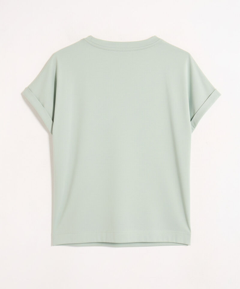 Camiseta Holgada Bordado Discreto Mujer