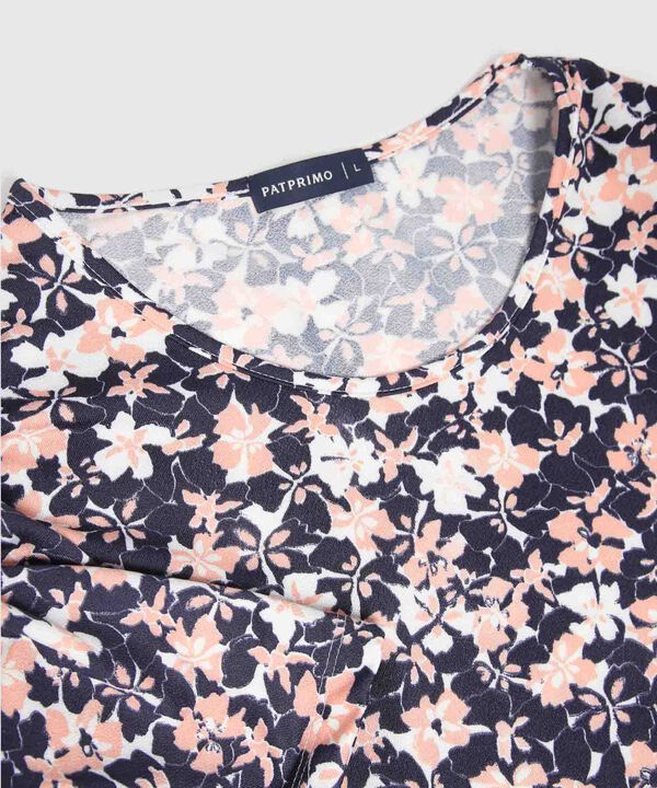 Camiseta Con Ruche Estampado Floral image number null