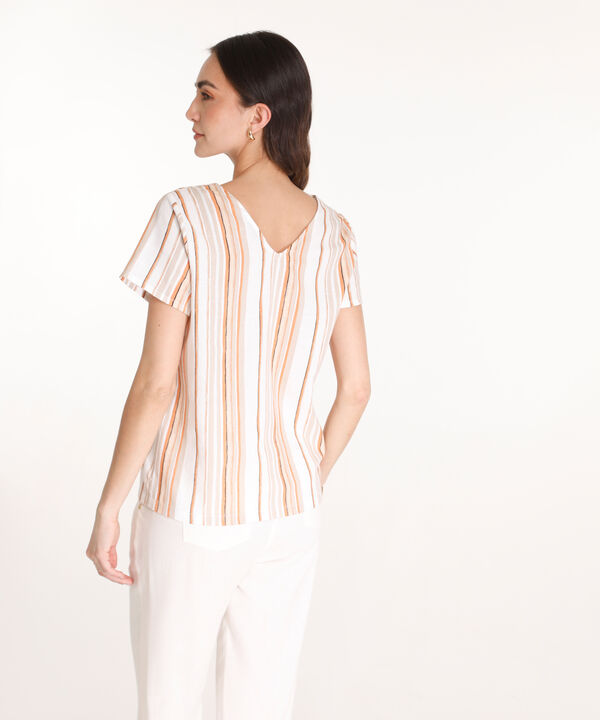 Blusa Estampada De Corte Recto Mujer