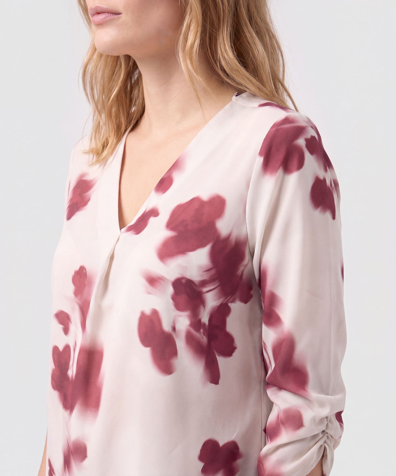 Blusa Manga 3/4 De Cuello Recto Para Mujer