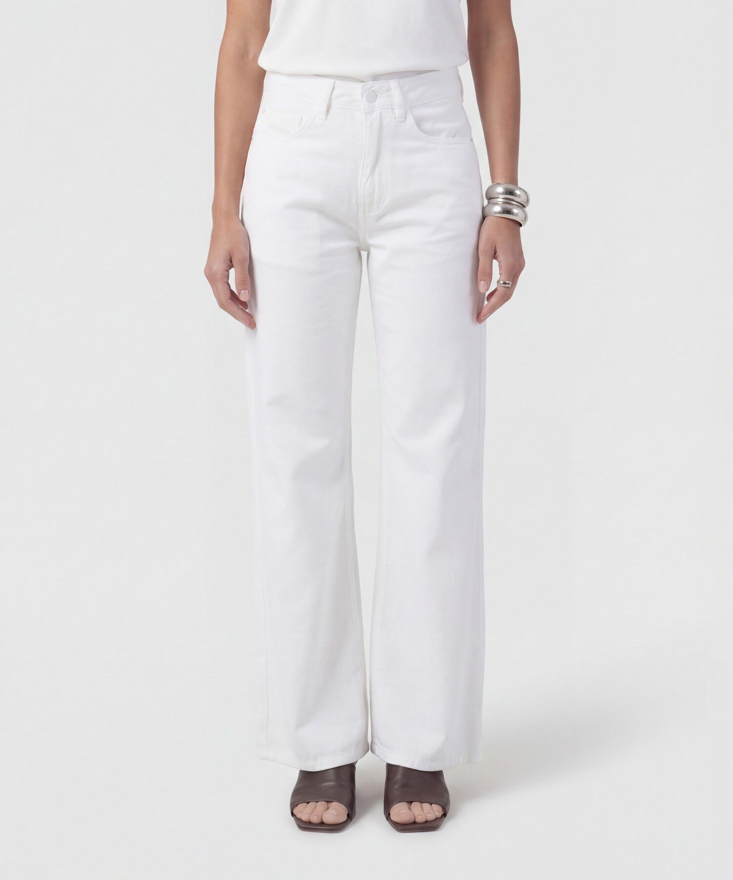 Jeans Wide Leg Tiro Alto Mujer