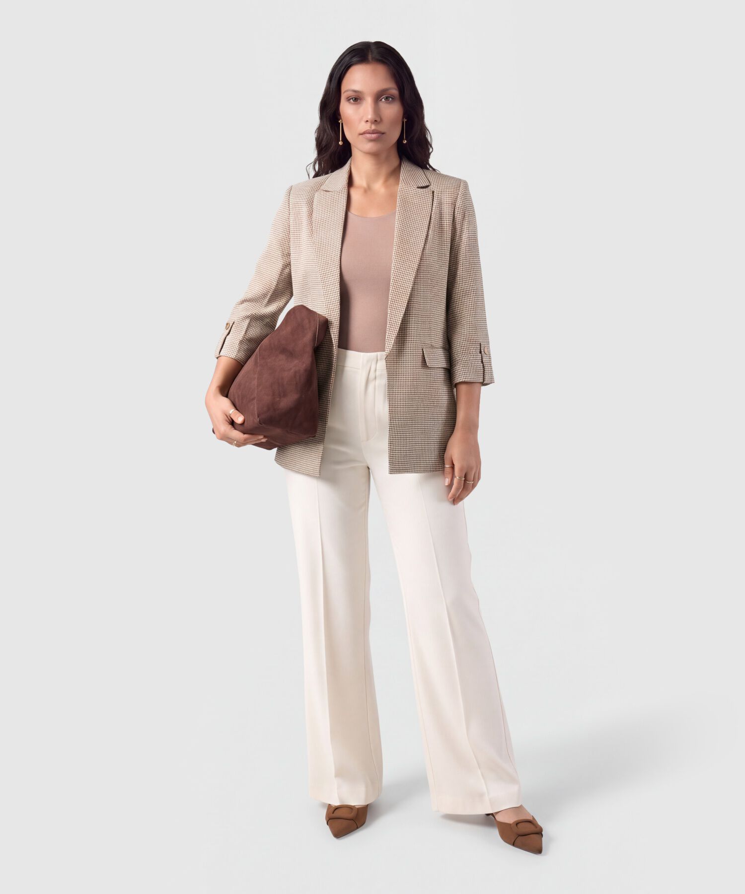 Blazer Manga Larga Con Bot&oacute;n Para Mujer