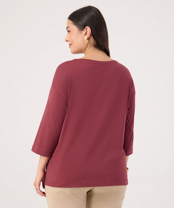 Camiseta Bordada Para Mujer Curvy