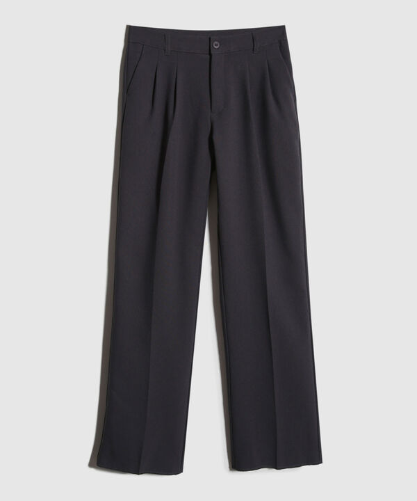 Pantalón Clásico Niño Con Prenses Unicolor