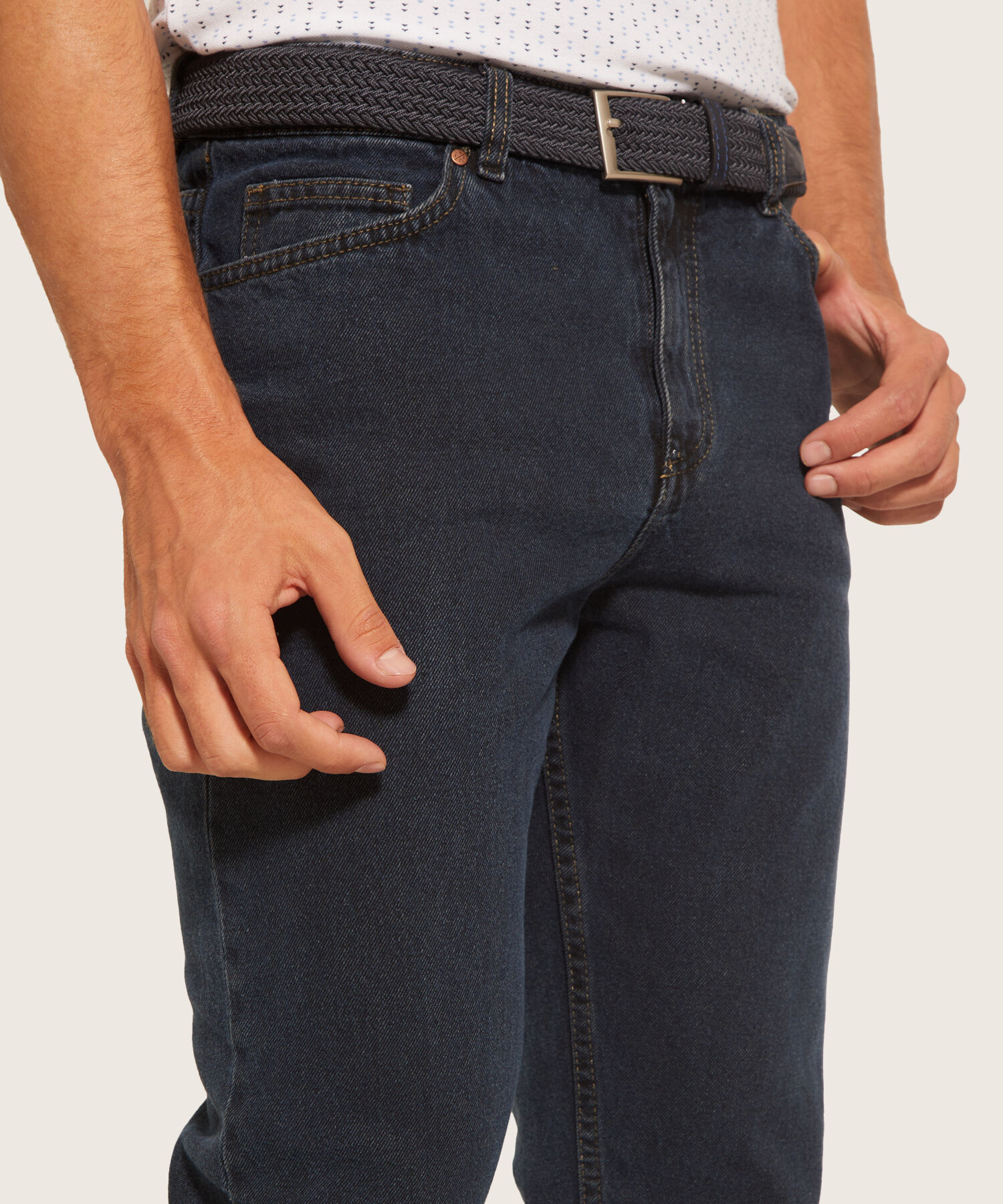 Jean Regular Azul Oscuro Con Dip Dye
