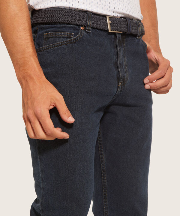 Jean Regular Azul Oscuro Con Dip Dye