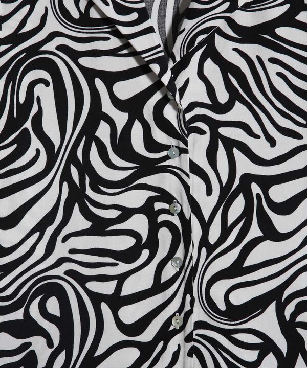 Camisa Estampada, Manga Corta, Cuello Camisero image number null