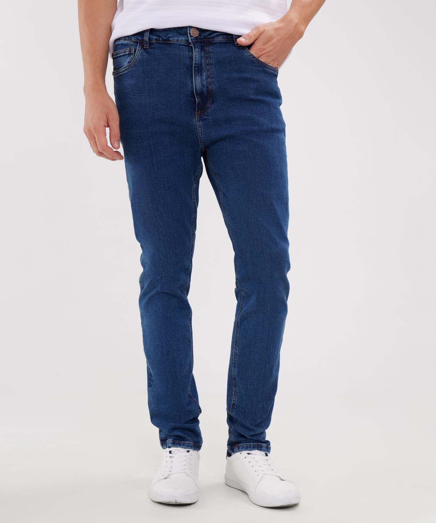 Jean Skinny Tono Azul Medio