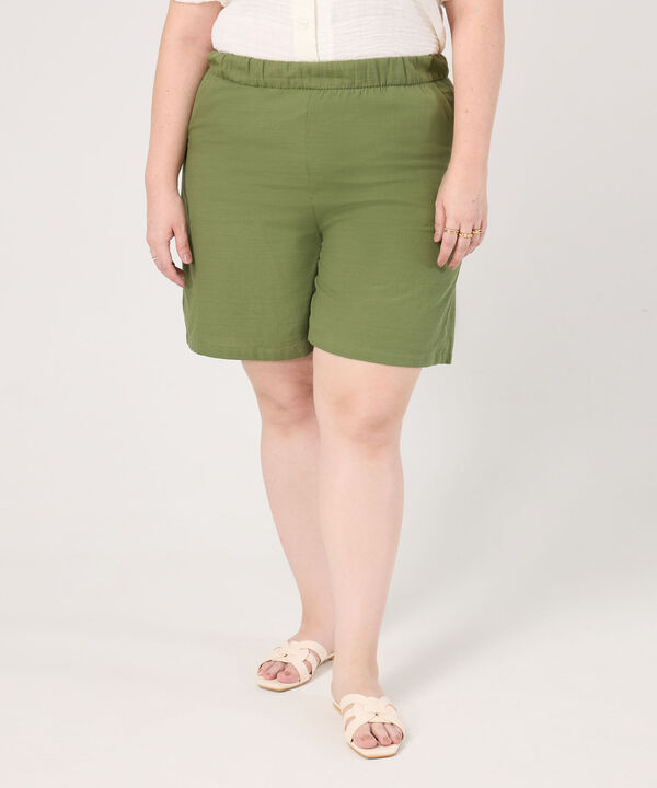 Bermuda Cintura El&aacute;stica Para Mujer Curvy image number null