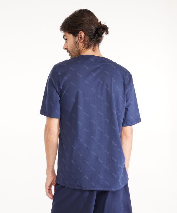 Pijama Camiseta Manga Corta Con Botonadura En Frente Y Pantaloneta