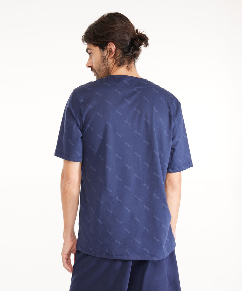 Pijama Camiseta Manga Corta Con Botonadura En Frente Y Pantaloneta