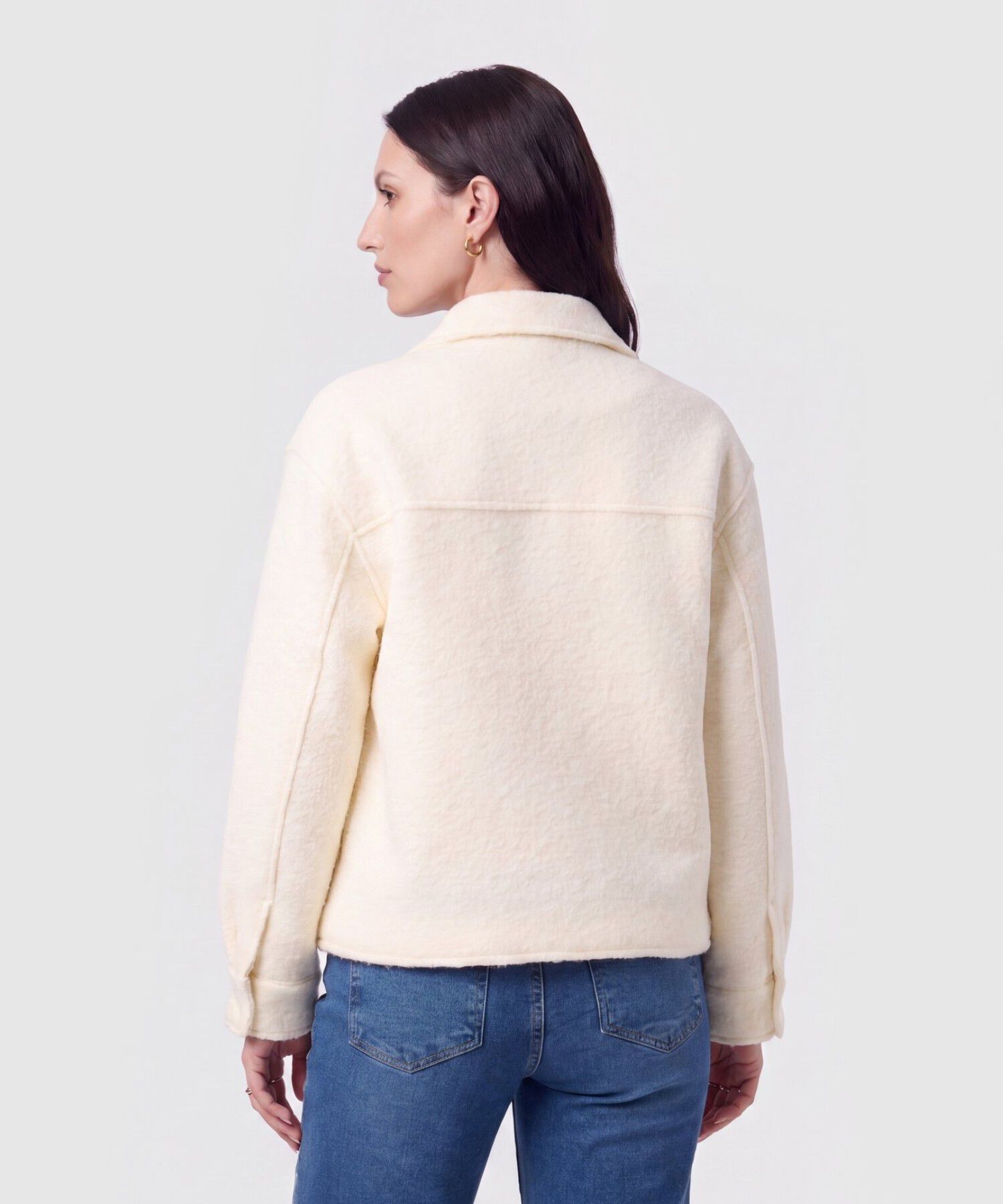 Chaqueta Unicolor Texturizada para Mujer