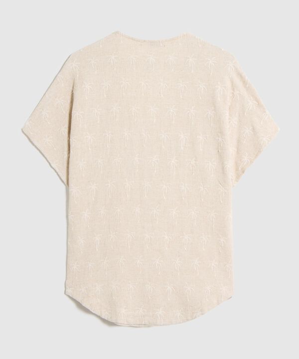 Blusa Estampada con Manga Corta para Mujer image number null