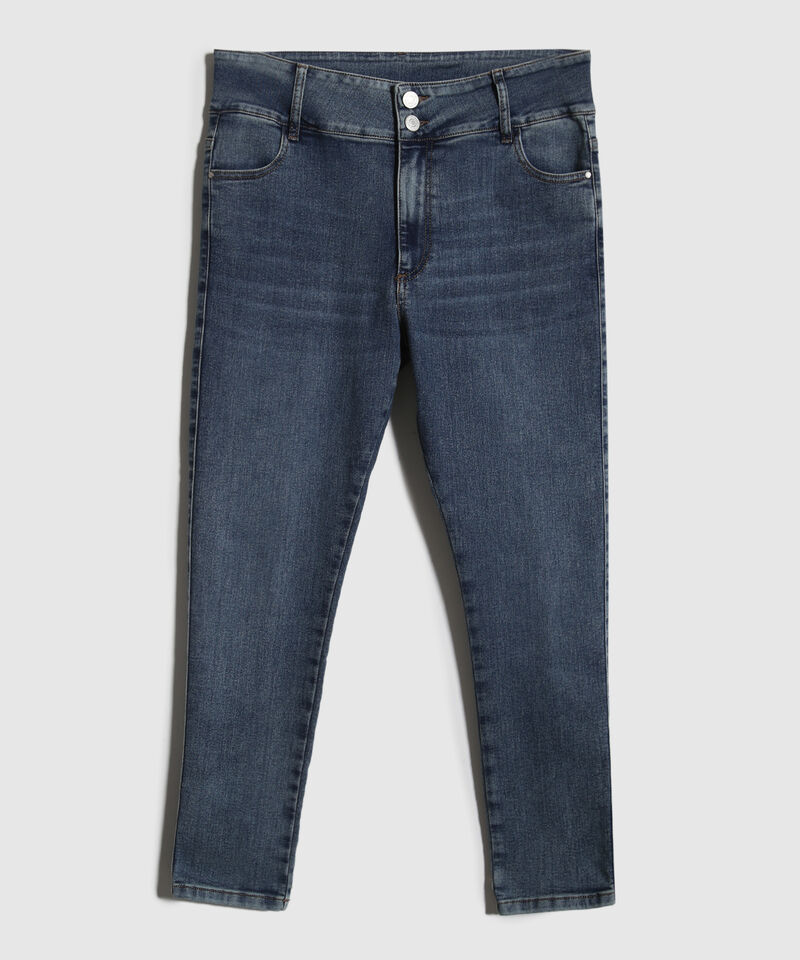 Jean Skinny Tono Azul Medio Claro 2 Botones