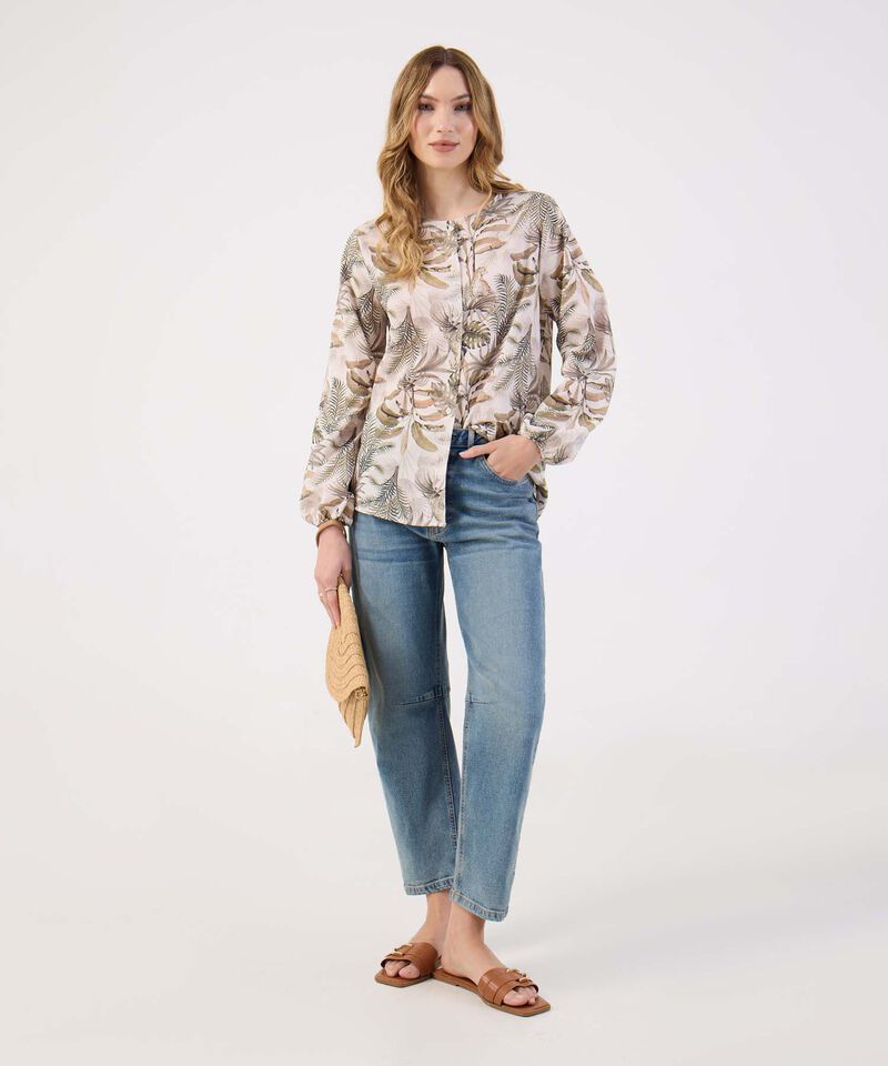 Blusa De Mujer Manga Larga Estampado