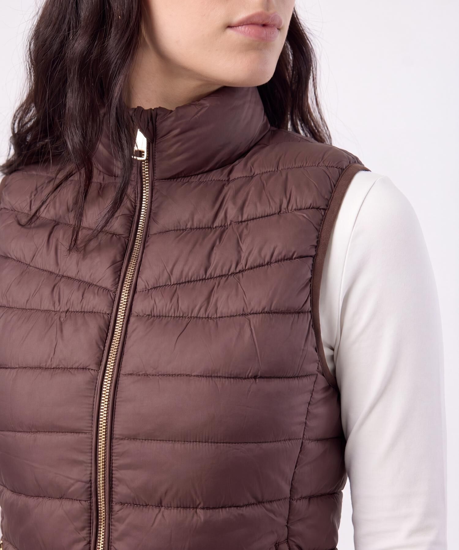 Chaleco Acolchado con Cierre para Mujer
