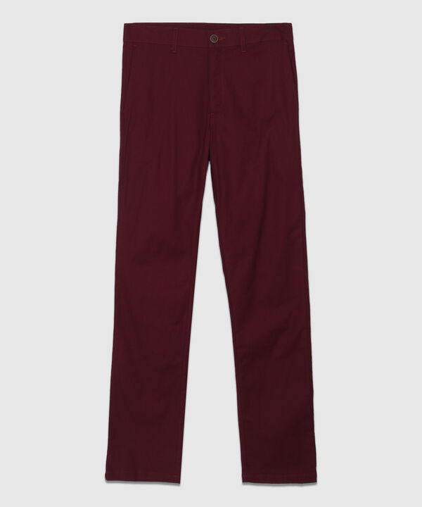 Pantalón Chino Sin Prenses, Bolsillos Diagonales y De Ribete