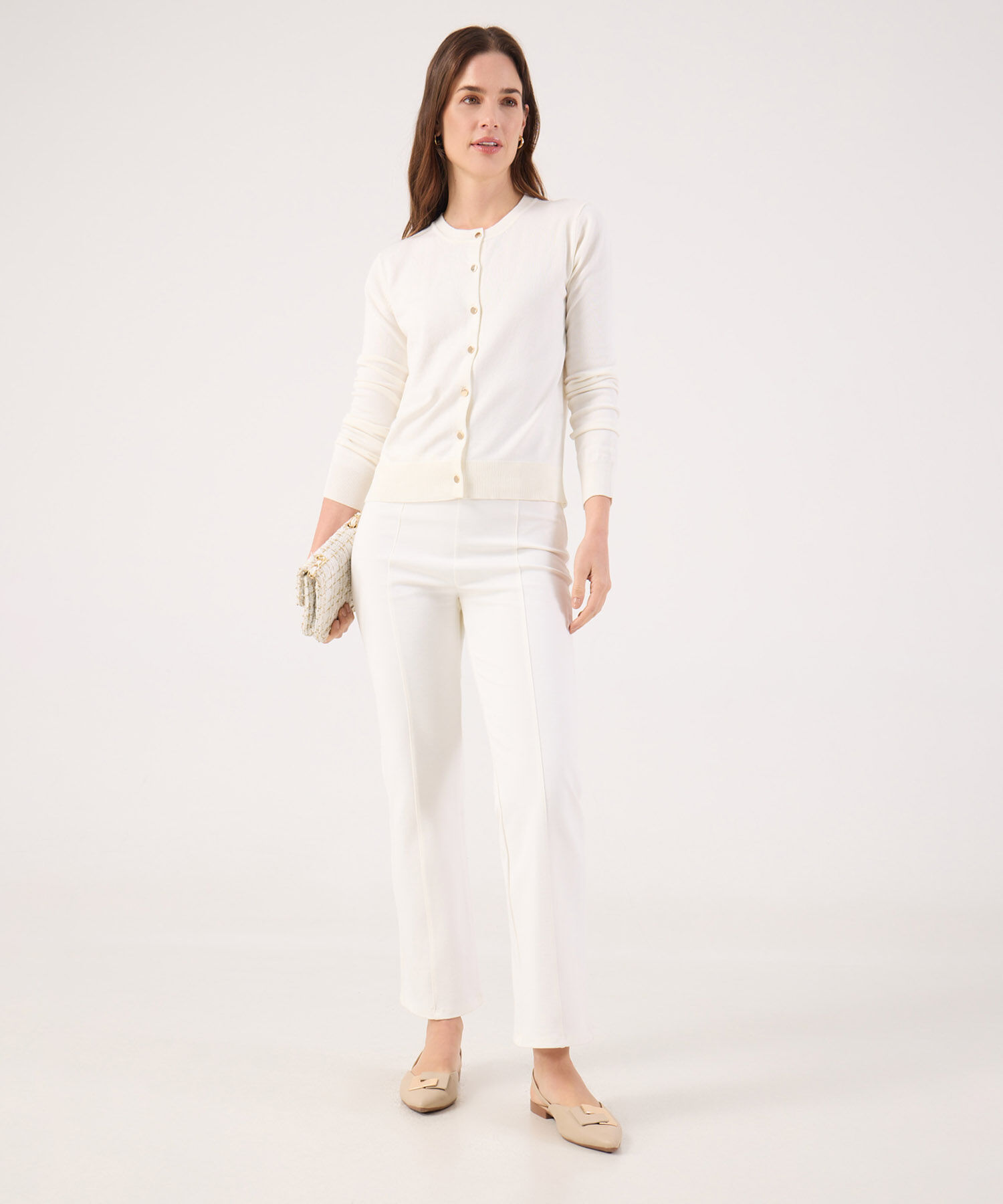 Saco Tipo Cardigan Unicolor 