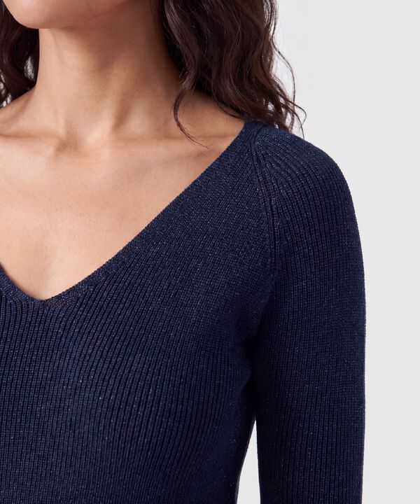 Saco Tejido Escote V Para Mujer