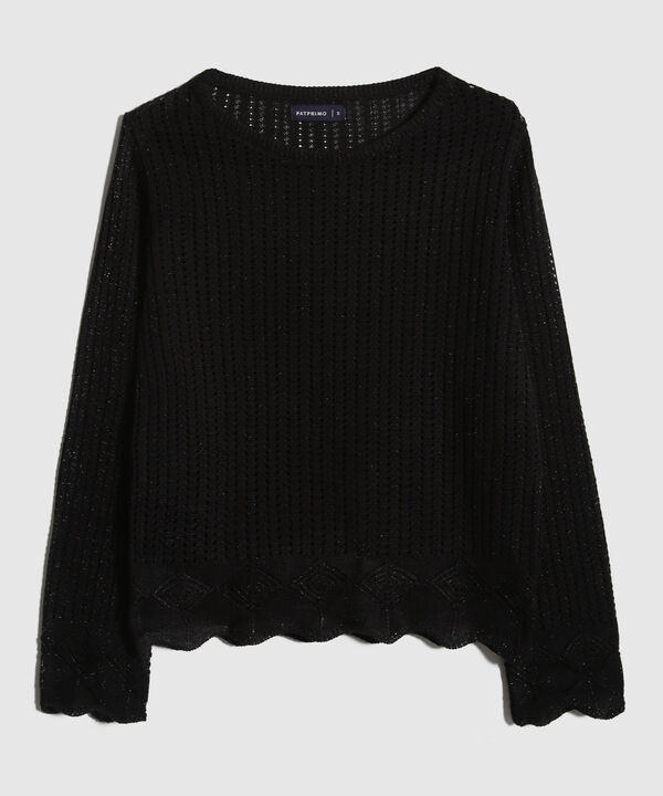 Saco Manga Larga Con Lurex