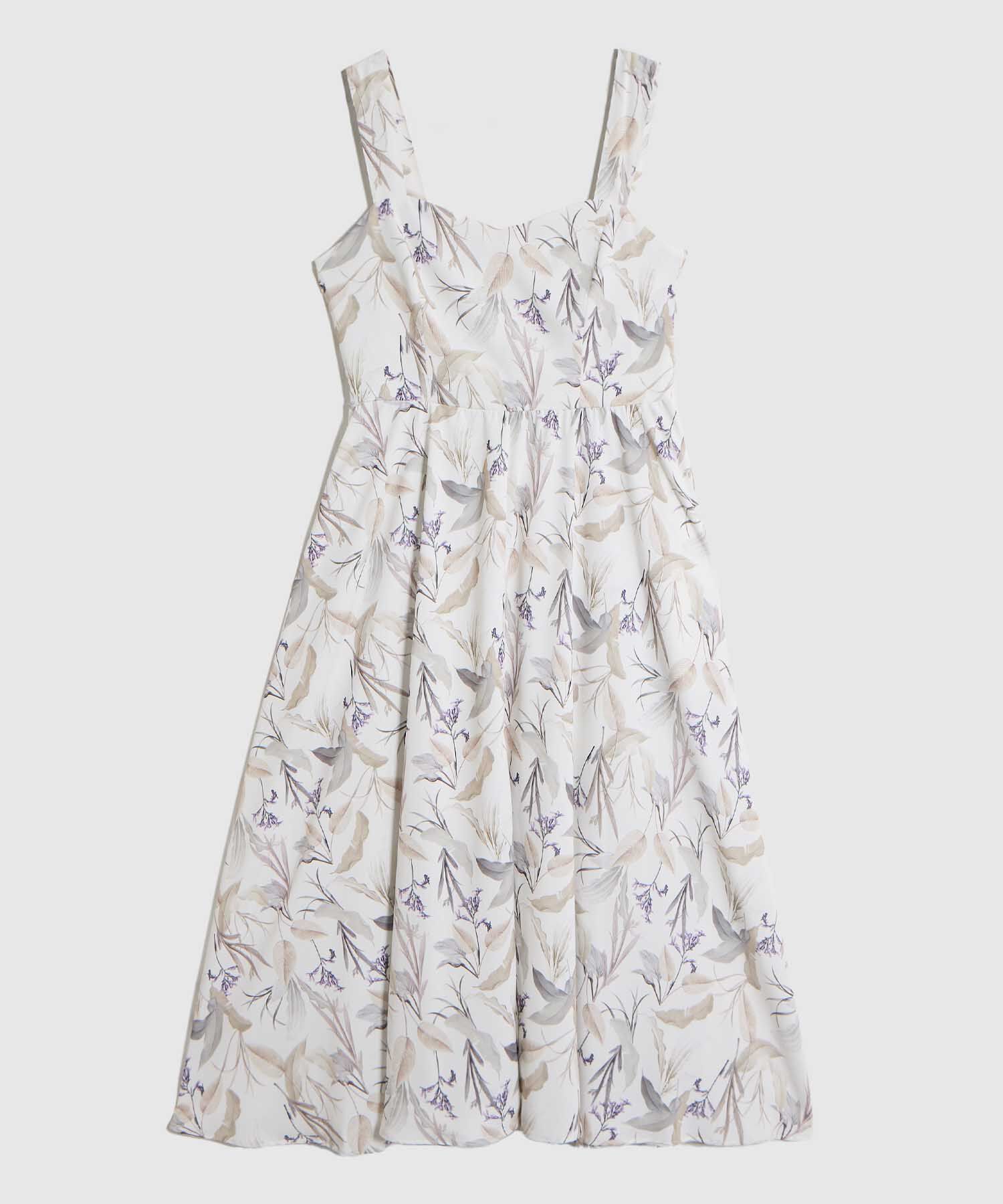 Vestido Medio de Tirantes Anchos para Mujer