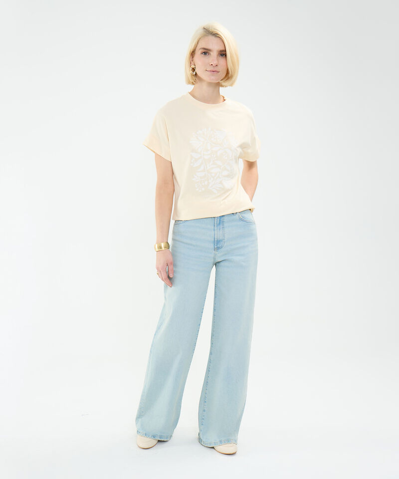 Camiseta Estampado en Relieve
