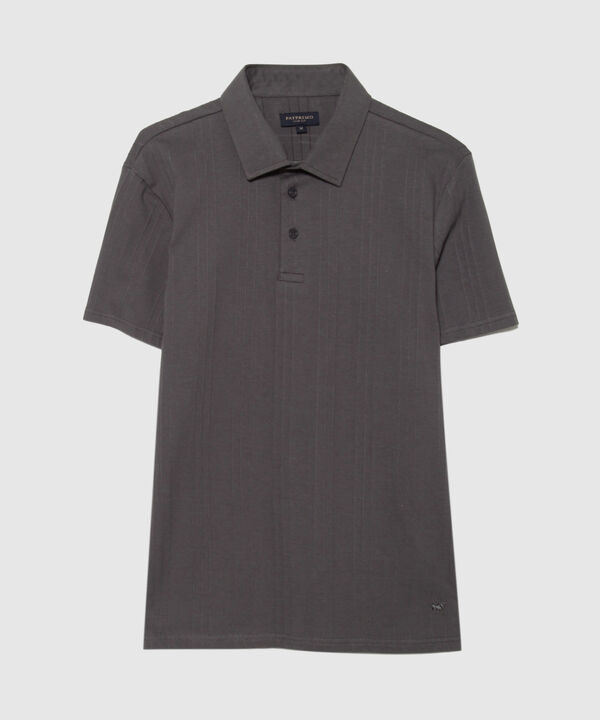 Polo Texturizada con Cuello Duro