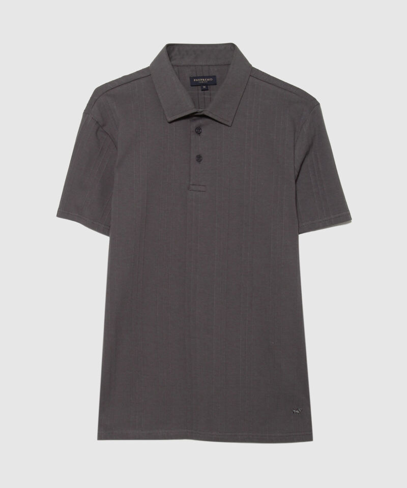 Polo Texturizada con Cuello Duro