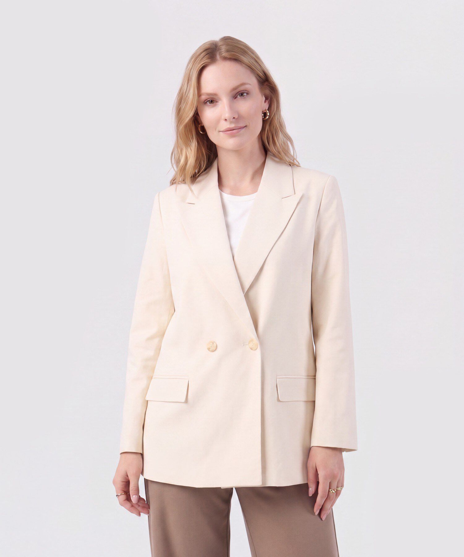 Blazer De Doble Botonadura Para Mujer