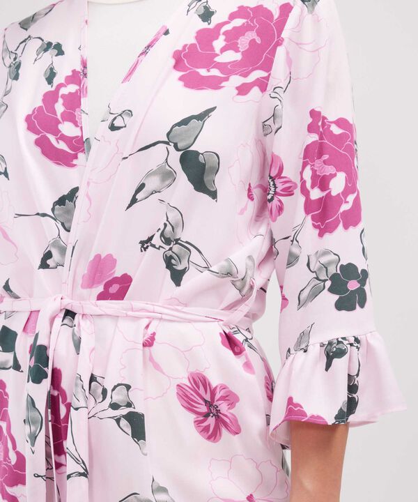 Saco Tipo Kimono Estampado Con Arandela En Mangas  image number null