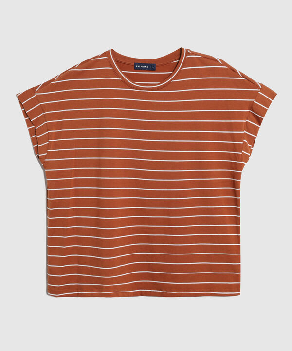 Camiseta Para Mujer Estilo Náutico Manga Corta Holgada image number null