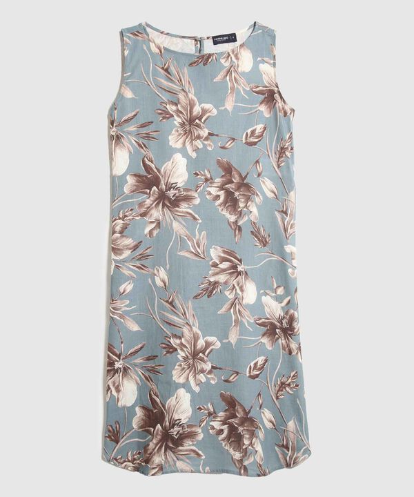 Vestido Con Estampado Floral Manga Sisa image number null