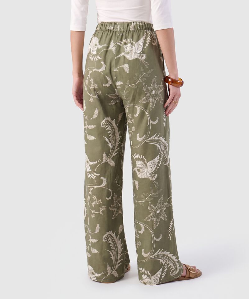 Pantal&oacute;n Estampado Bota Ancha Para Mujer