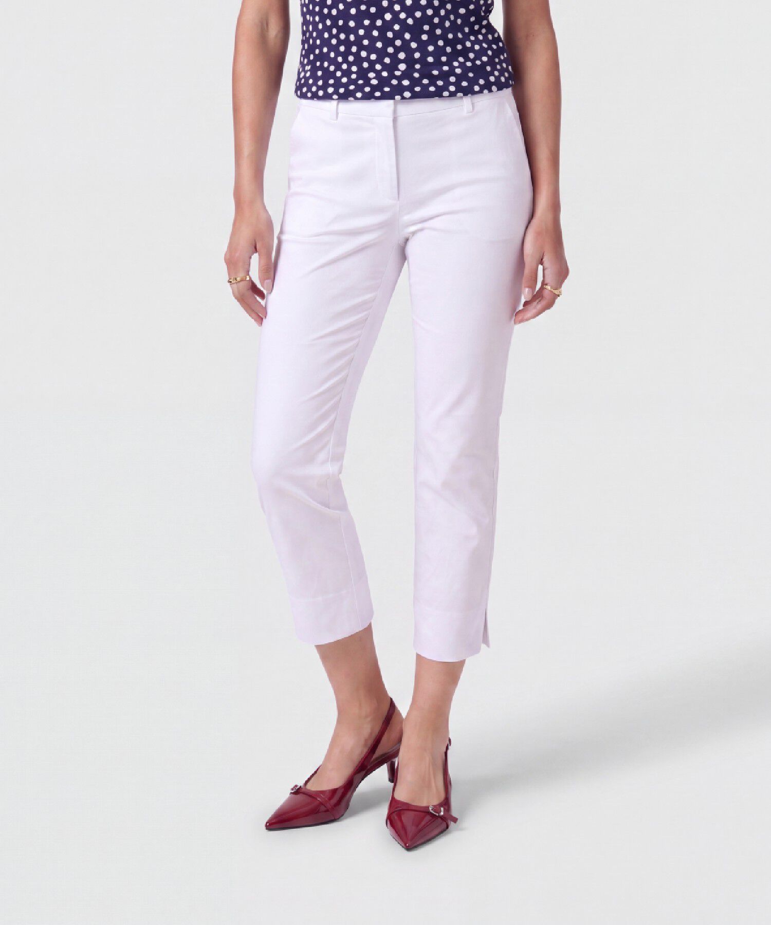 Pantal&oacute;n Capri Ajustado Para Mujer