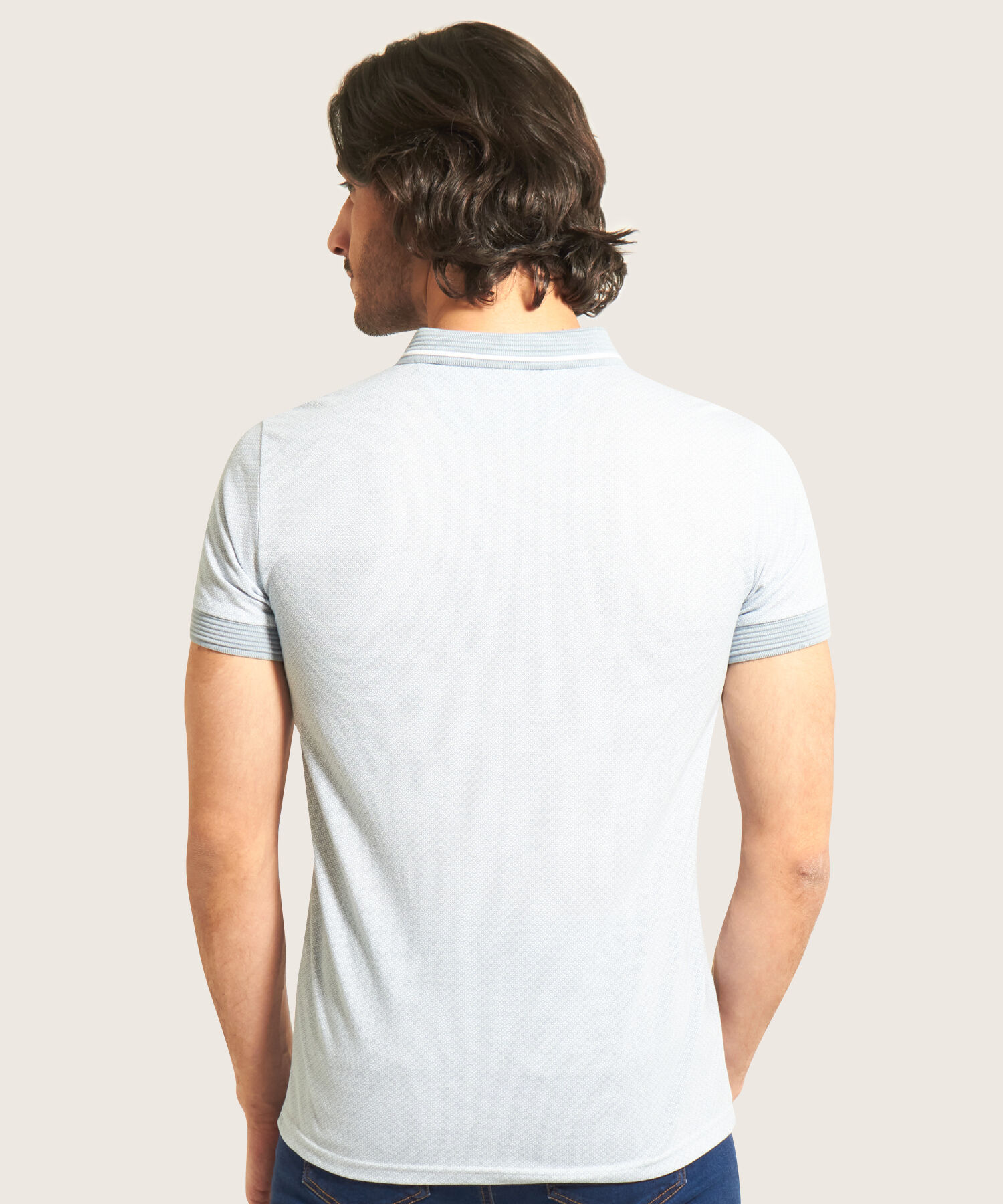 Polo Cuello Tejido Estampada