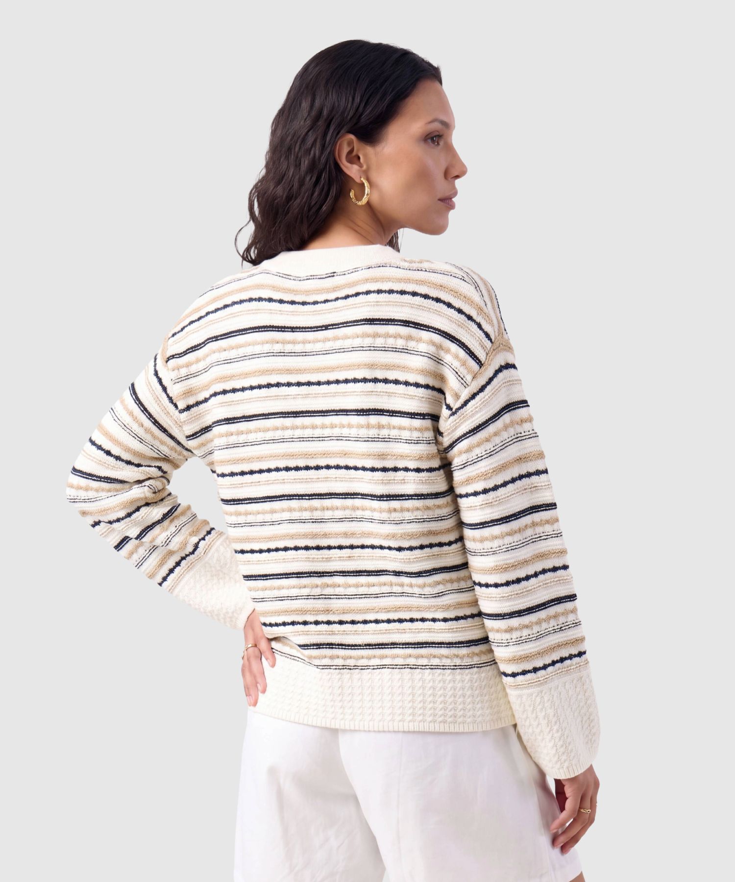 Saco Tejido Cuello Lazo Para Mujer