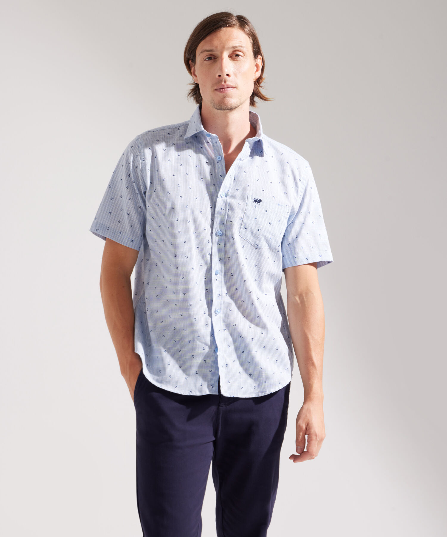 Camisa Estampada Manga Corta